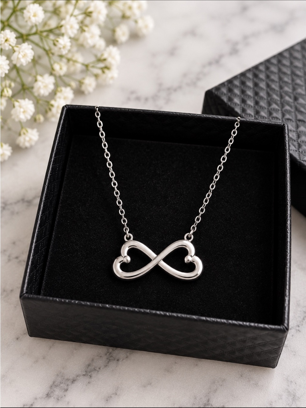 🔅5/$20 Infinity Heart Necklace Silver Tone